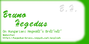 bruno hegedus business card